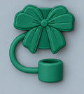 Green Bow Straw Topper