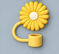 Yellow Sunflower Straw Topper