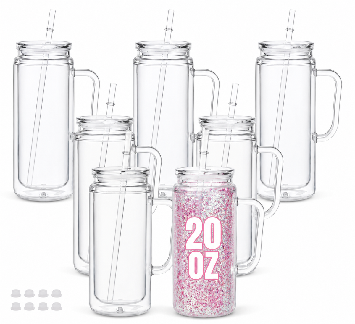 20 oz Snow Globe with handle