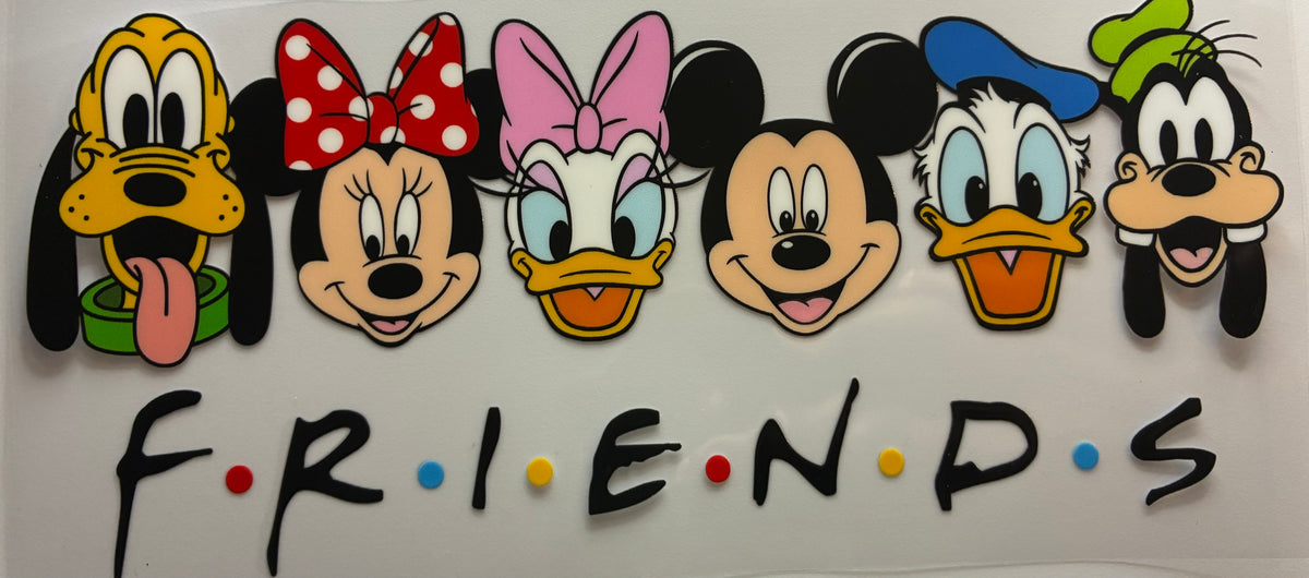 Mickey and Minnie Mouse and friends