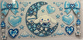Moon, Bows, Hearts